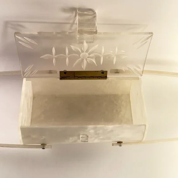 Vintage 1950's Lucite Box Purse - Picture 5 of 7